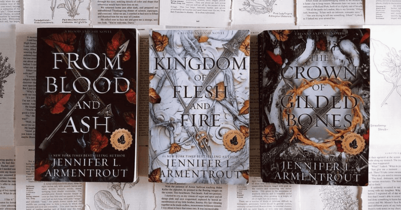 (Combo) A Kingdom of Flesh and Fire + From Blood and ash + Crown of Gilded Bones  (3 books) Paperback – by Jennifer L Armentrout