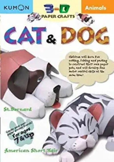 animals-cat-dog-dog-cat-kumon-3-d-paper-crafts-paperback-by-kumon-pub-north-america-limited